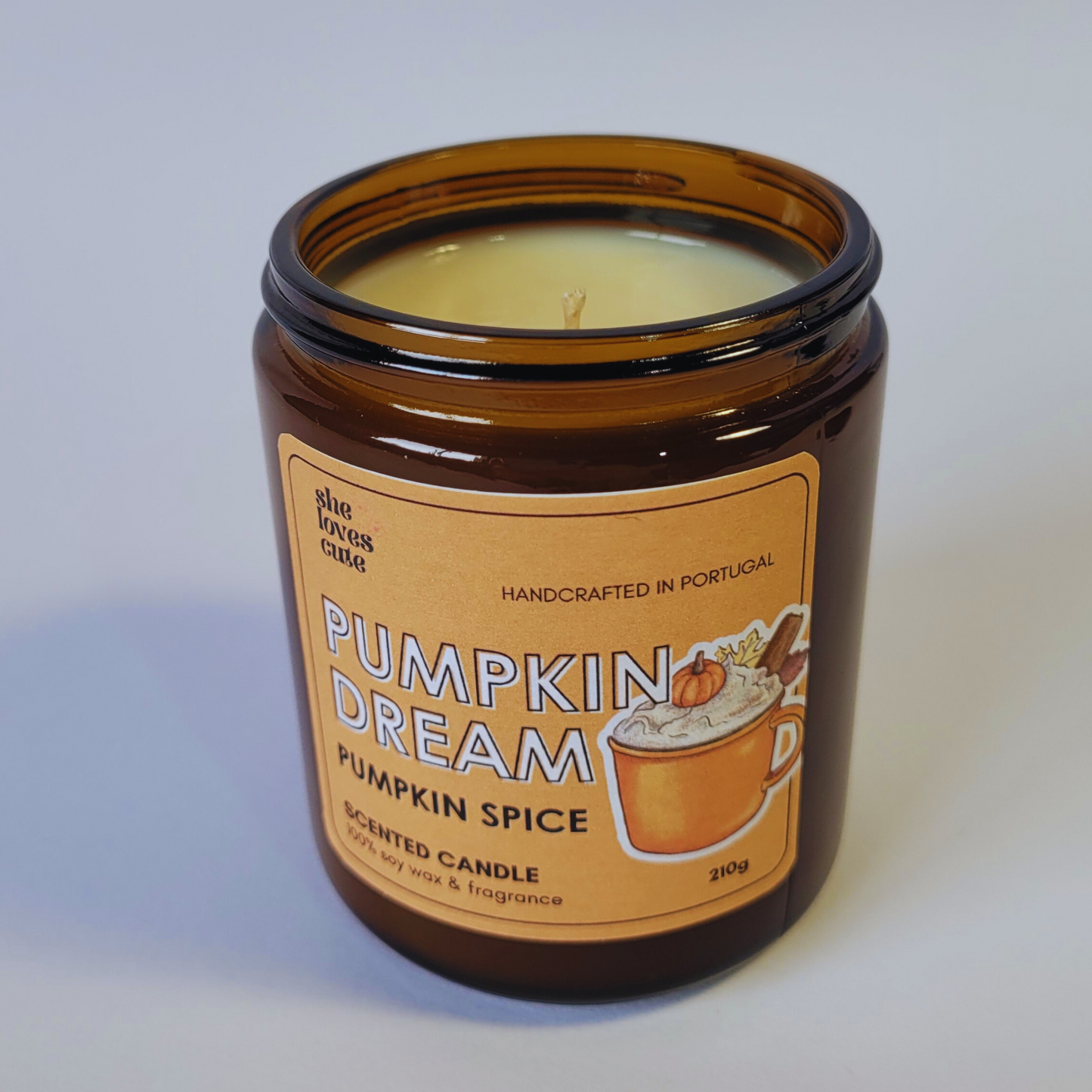 VELA AROMÁTICA ARTESANAL - PUMPKIN DREAM (Pumpkin Spice)