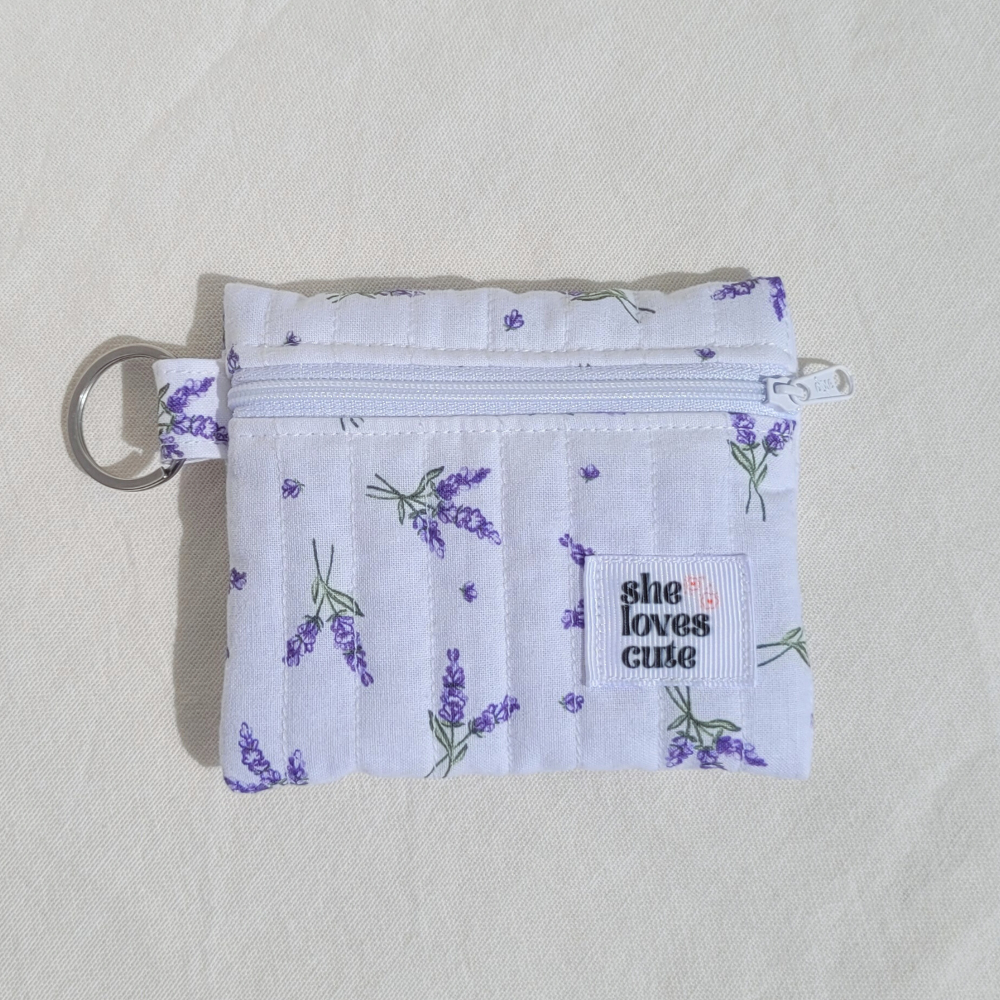 Bolsa de Moedas com Porta-Chaves Lavanda