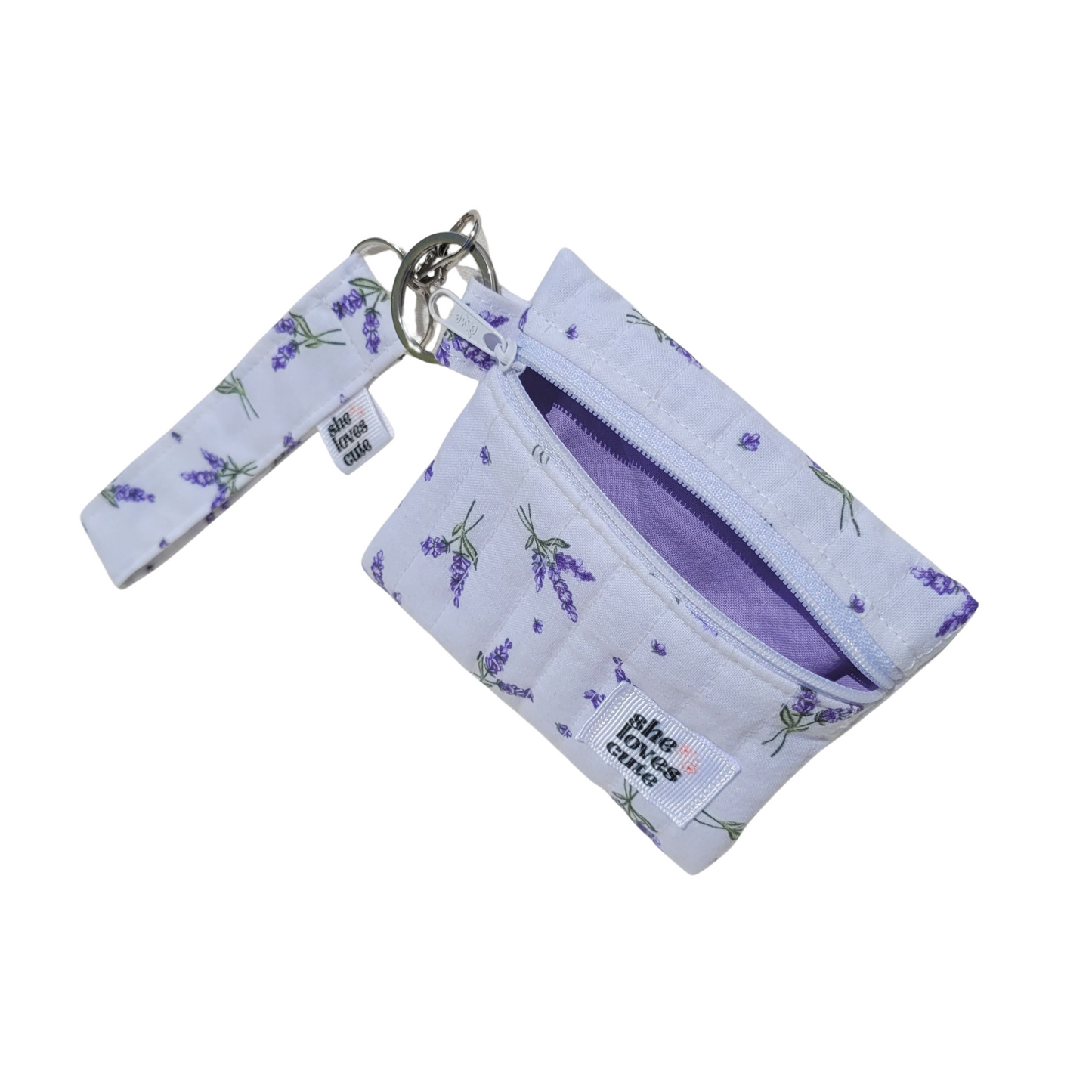 Bolsa de Moedas com Porta-Chaves Lavanda