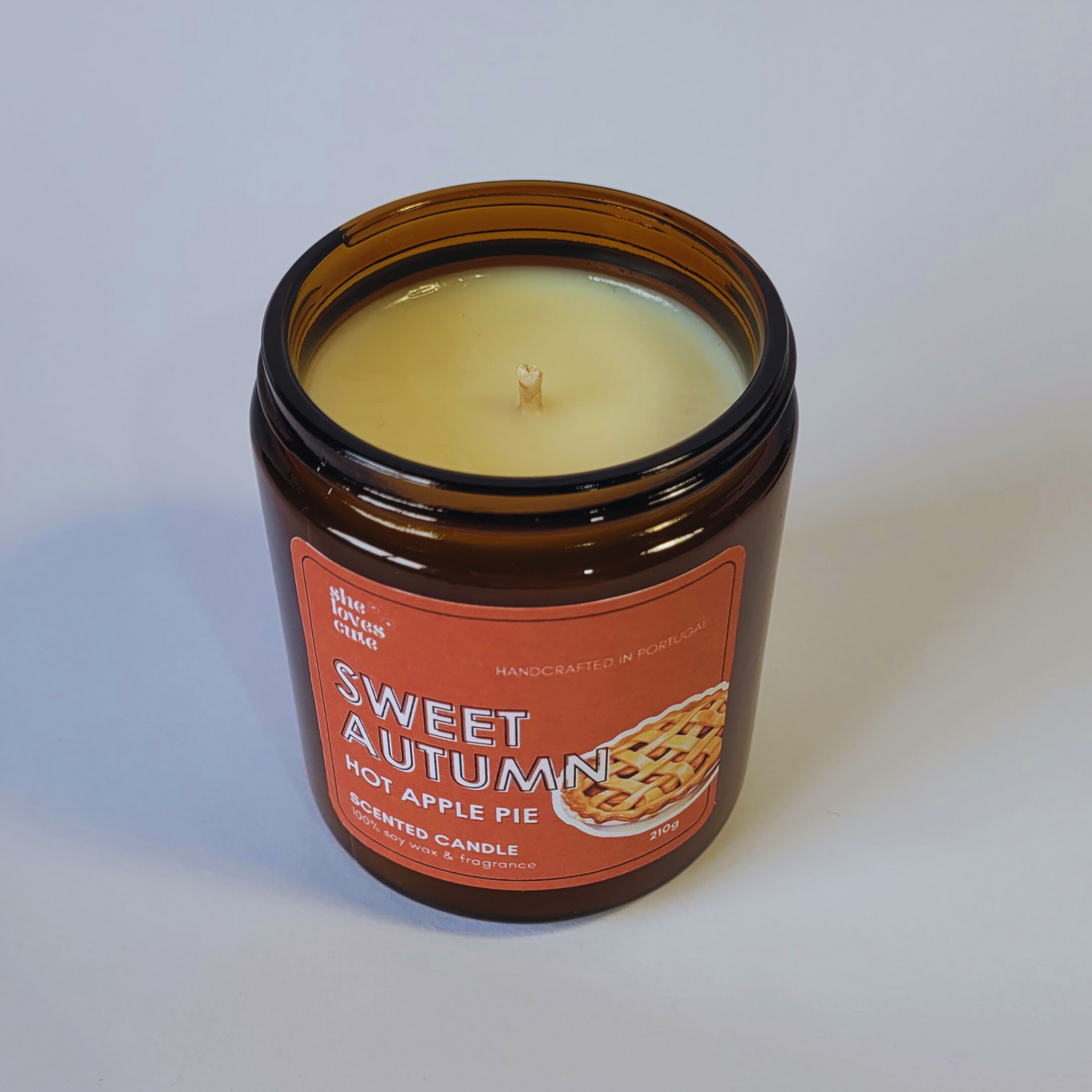VELA AROMÁTICA ARTESANAL - SWEET AUTUMN (Hot Apple Pie)