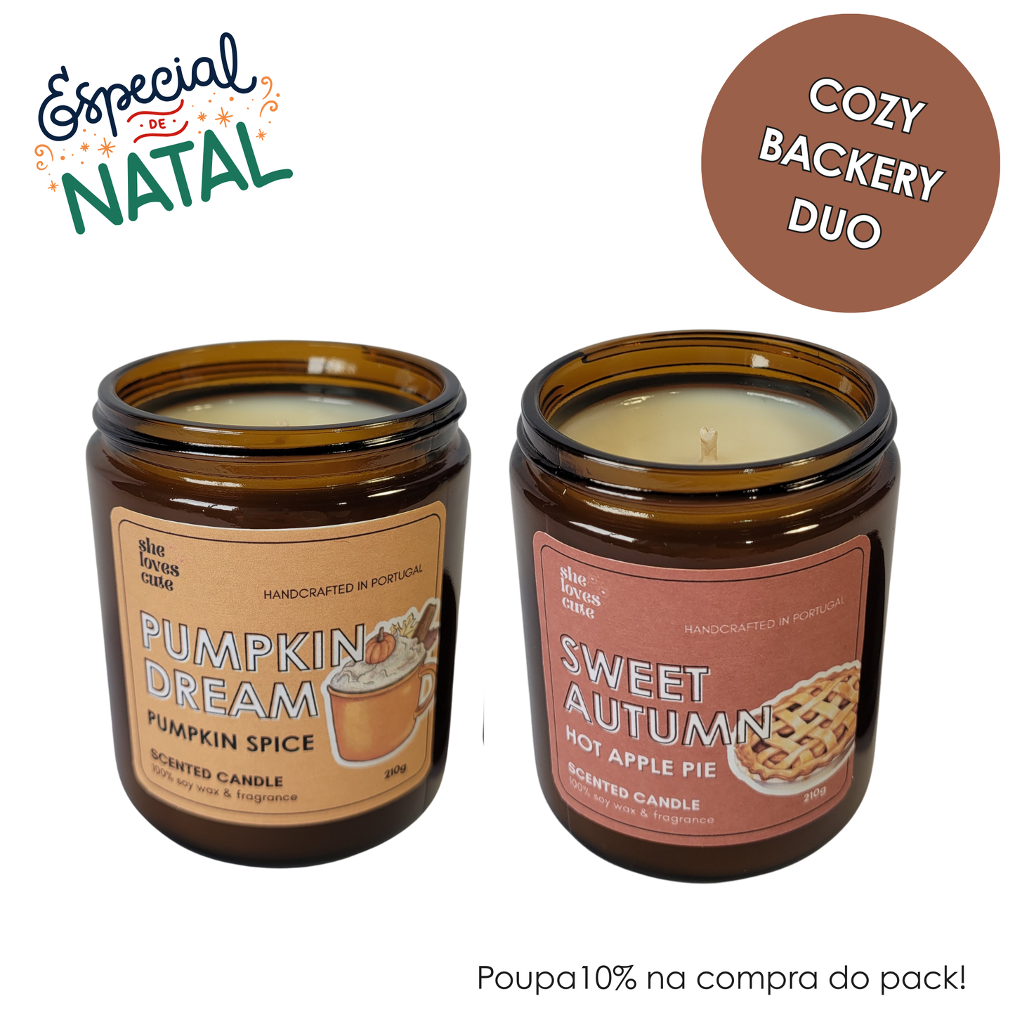 COZY BACKERY DUO - PACK DE 2 VELAS AROMÁTICAS