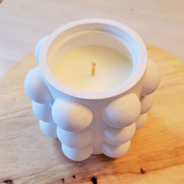 Vela Aromática Artesanal em Pote Bubble