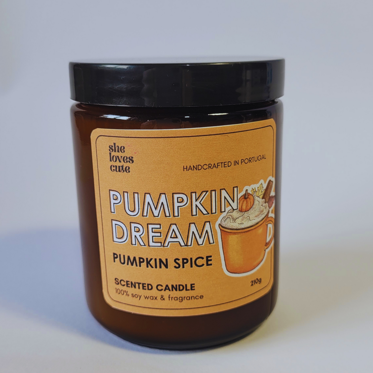 VELA AROMÁTICA ARTESANAL - PUMPKIN DREAM (Pumpkin Spice)