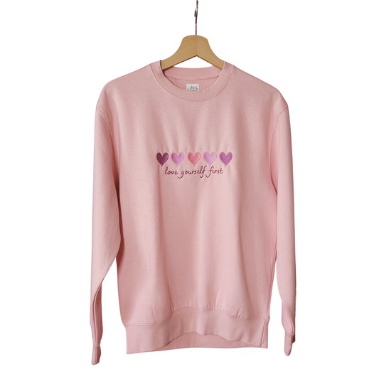 Sweatshirt Bordada — LOVE YOURSELF FIRST