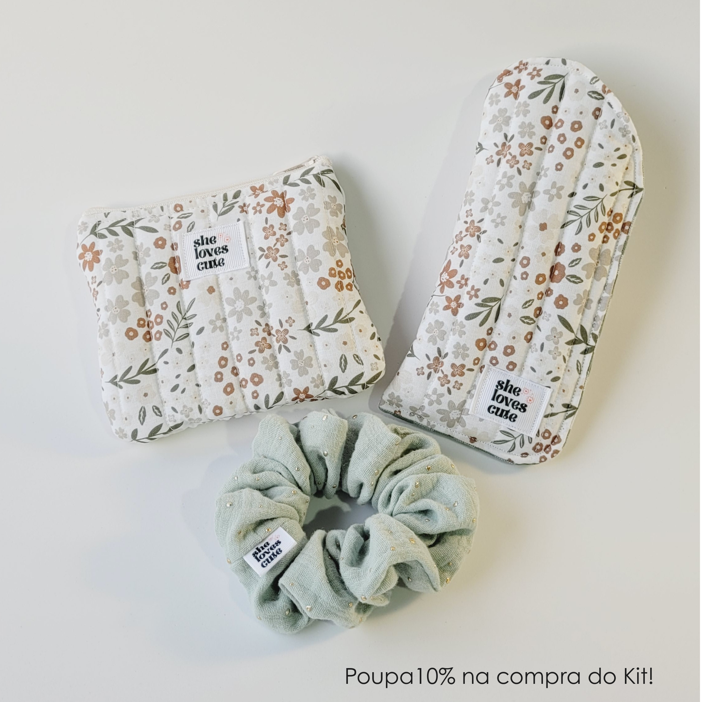 PACK COZY CHARM LUÍSA [Mini Pouch + Porta-Óculos + Scrunchie]