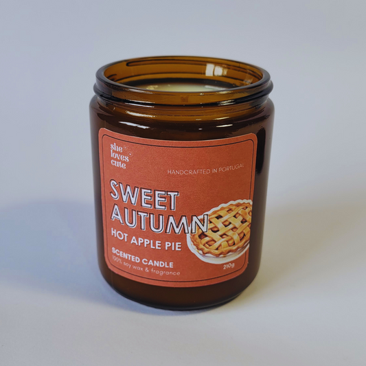 VELA AROMÁTICA ARTESANAL - SWEET AUTUMN (Hot Apple Pie)