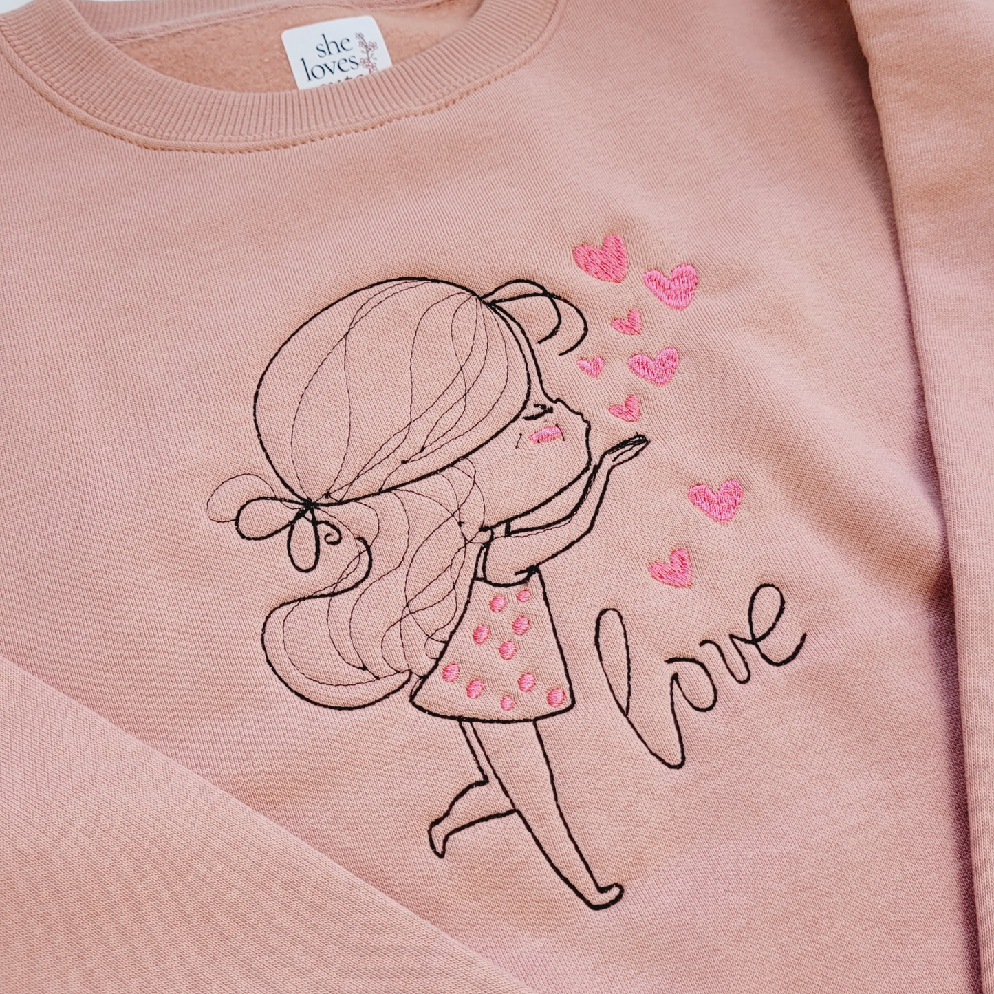 Sweatshirt Bordada para Criança/ Adolescente — SPREAD THE LOVE