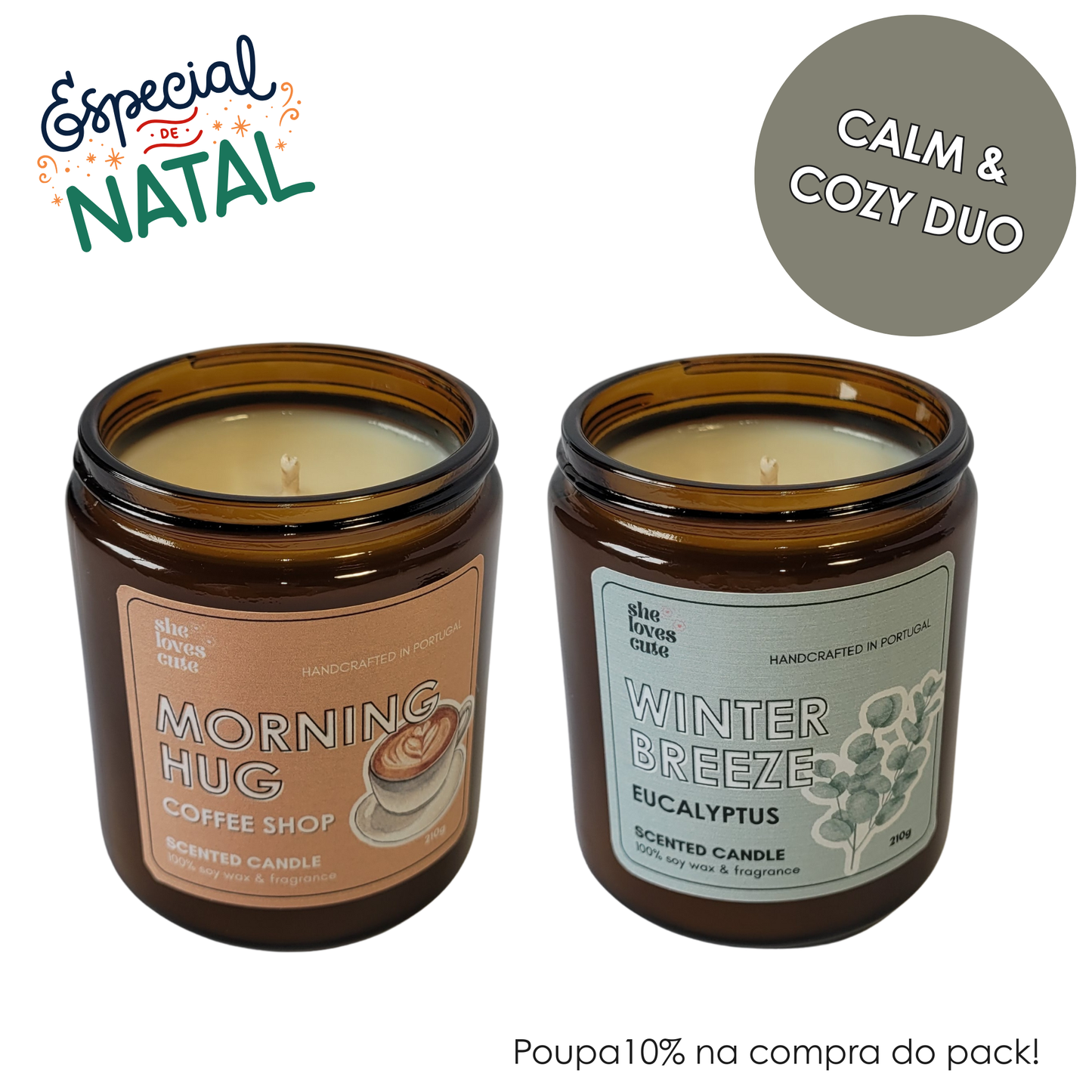 CALM & COZY DUO - PACK DE 2 VELAS AROMÁTICAS