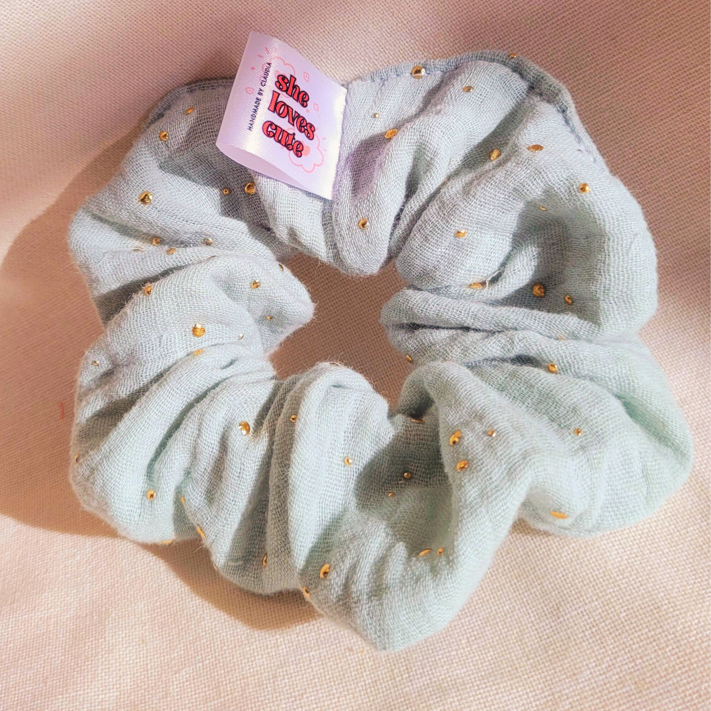 Scrunchie de Cabelo de tecido artesanal Cozy