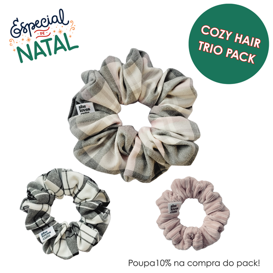 COZY HAIR TRIO PACK – PACK DE 3 SCRUNCHIES DE OUTONO-INVERNO