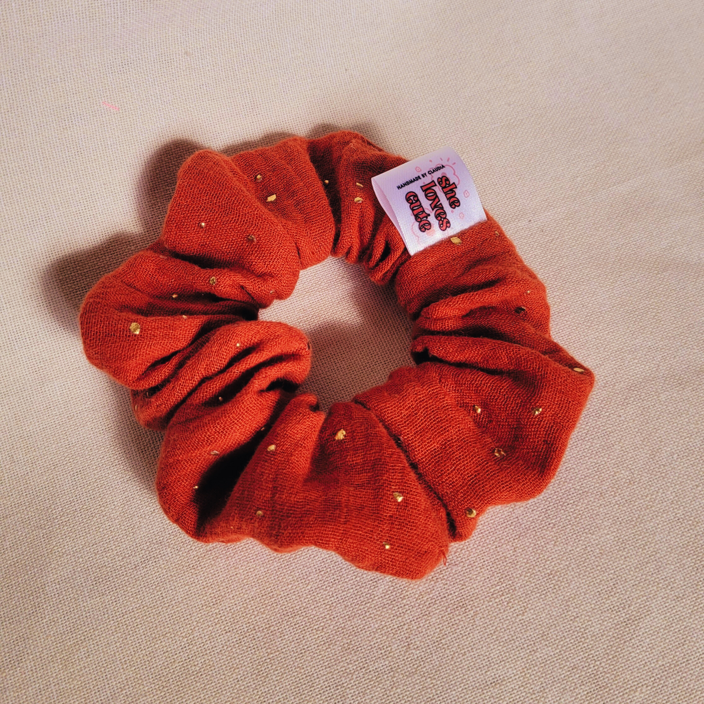 Scrunchie de Cabelo de tecido artesanal Cozy